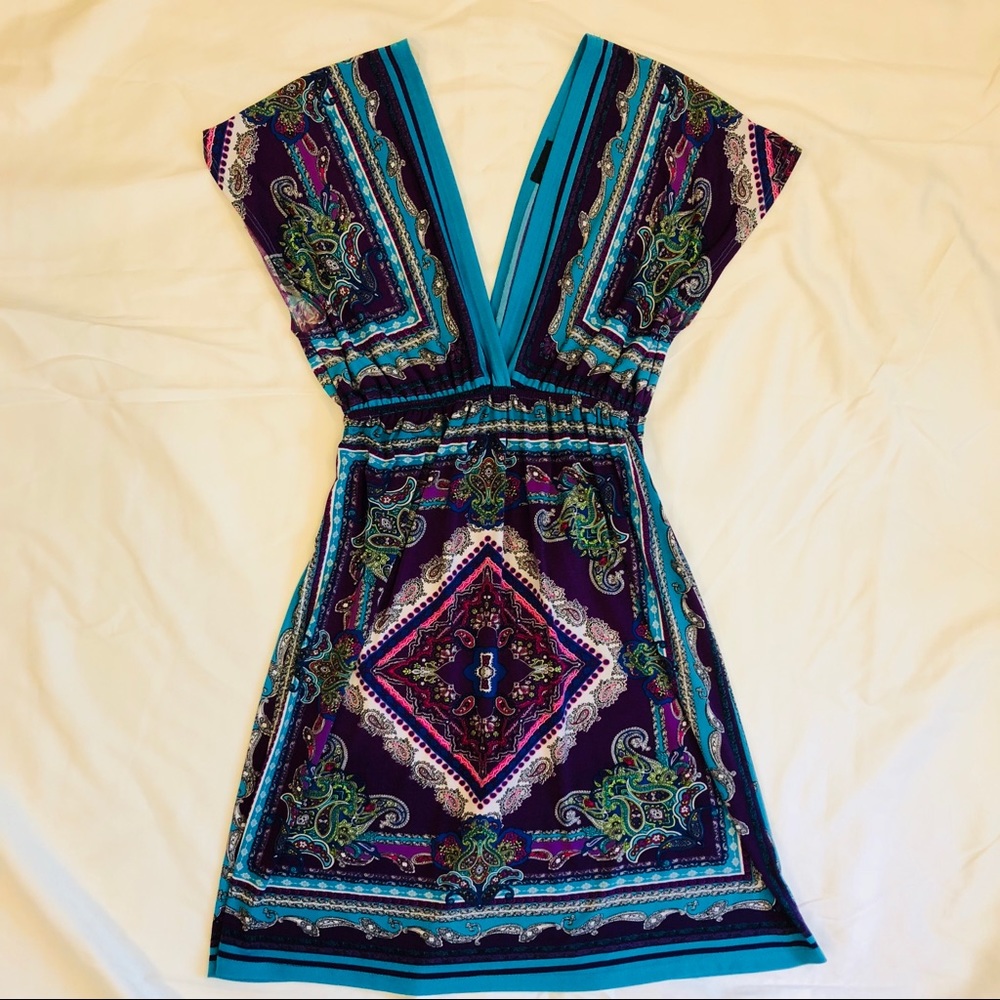 Bright colored tunic dress Size M